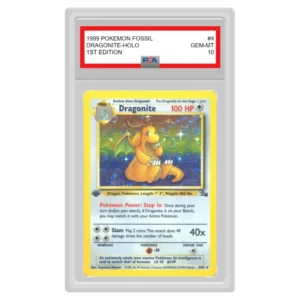 Pokemon – Fossil – Dragonite (1st Edition) – 4/62 (Graded Card)