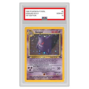 Pokemon – Fossil – Gengar (1st Edition) – 5/62 (Graded Card)