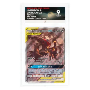 Pokemon – Black Star Promo – Umbreon & Darkrai GX – SM241 (ACE 9 Graded Slab)