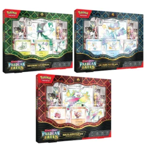 Pokemon – Scarlet & Violet – Paldean Fates – Premium Collection – Shiny Quaquaval, Meowscarada & Skeledirge ex
