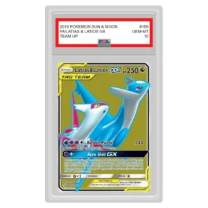 Pokemon – Sun & Moon – Team Up – Latias & Latios-GX (Full Art) – 169/181 (Graded Card)
