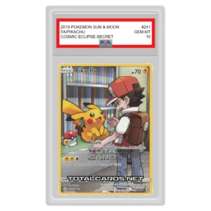 Pokemon – Sun & Moon – Cosmic Eclipse – Pikachu – 241/236 (Graded Card)