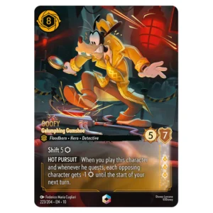 Lorcana – Whispers in the Well – Goofy – Galumphing Gumshoe (Enchanted) – 223/204