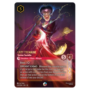 Lorcana – Whispers in the Well – Lady Tremaine – Sinister Socialite (Enchanted) – 233/204