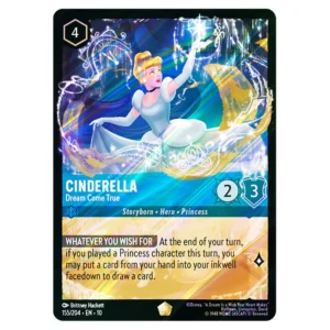 Lorcana – Whispers in the Well – Cinderella – Dream Come True (Legendary) – 155/204 (Foil)