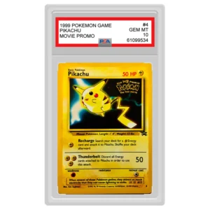 Pokemon – Wizards Black Star Promos – Pikachu (Movie Promo) – #4 (PSA 10 Graded Slab)