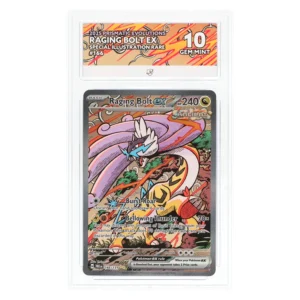 Pokemon – Scarlet & Violet – Prismatic Evolutions – Raging Bolt ex – 166/131 (ACE Label 10 Graded Slab)