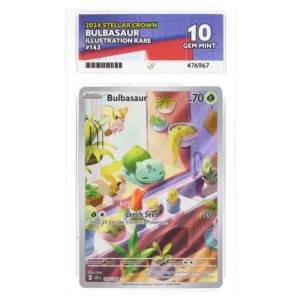 Pokemon – Stellar Crown – Bulbasaur 143/142 + Squirtle 148/142 (ACE Art Label 10 Graded Slabs – Sequential)Pokemon – Stellar Crown – Bulbasaur 143/142 + Squirtle 148/142 (ACE Art Label 10 Graded Slabs – Sequential)